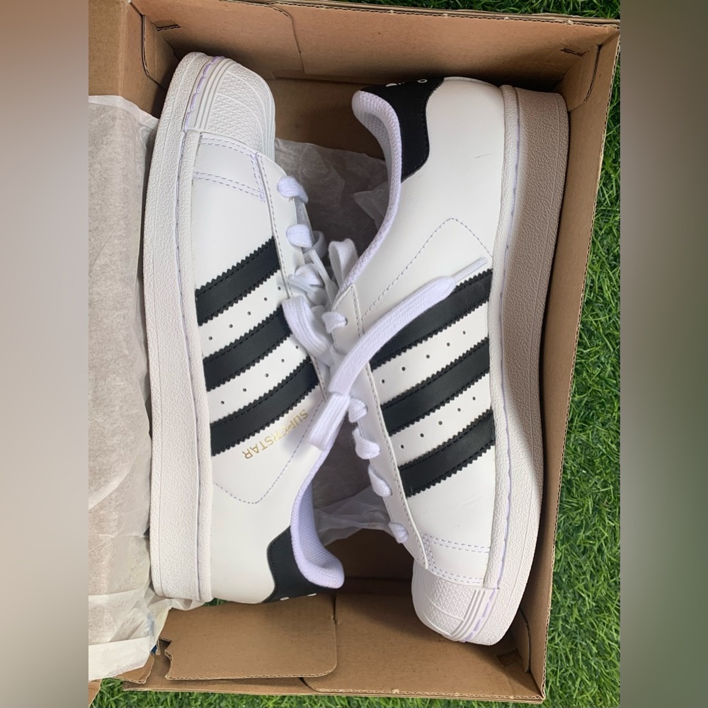 adidas White and Black Low-Top Sneakers